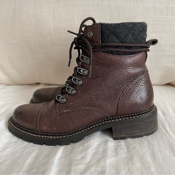 Frye Brown Leather Winter Combat Boot - Picture 3 of 11